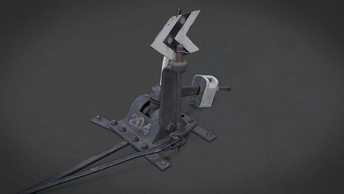 vintprog's tweet image. Arrow Railway.

This is the arrow for the train rail. Not a scan, I drew without leaving the substance painter.
2048x2048 textures PBR.
tris: 2637.
this game prop.

Artstation:
artstation.com/artwork/OoK91k

#gameready #gamedev #gameasset #unity #Blender #SubstancePainter #lowpoly