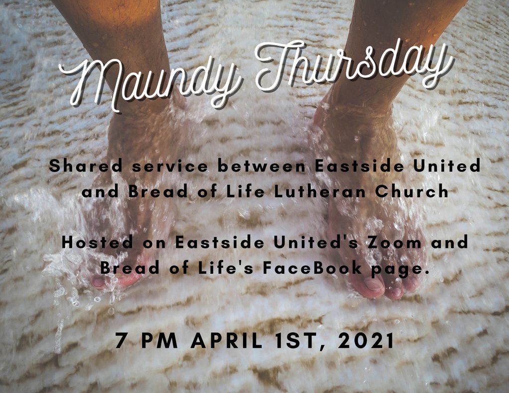 Maundy Thursday is tomorrow. Visit buff.ly/2IsUKoR to find out how to join us for worship online!