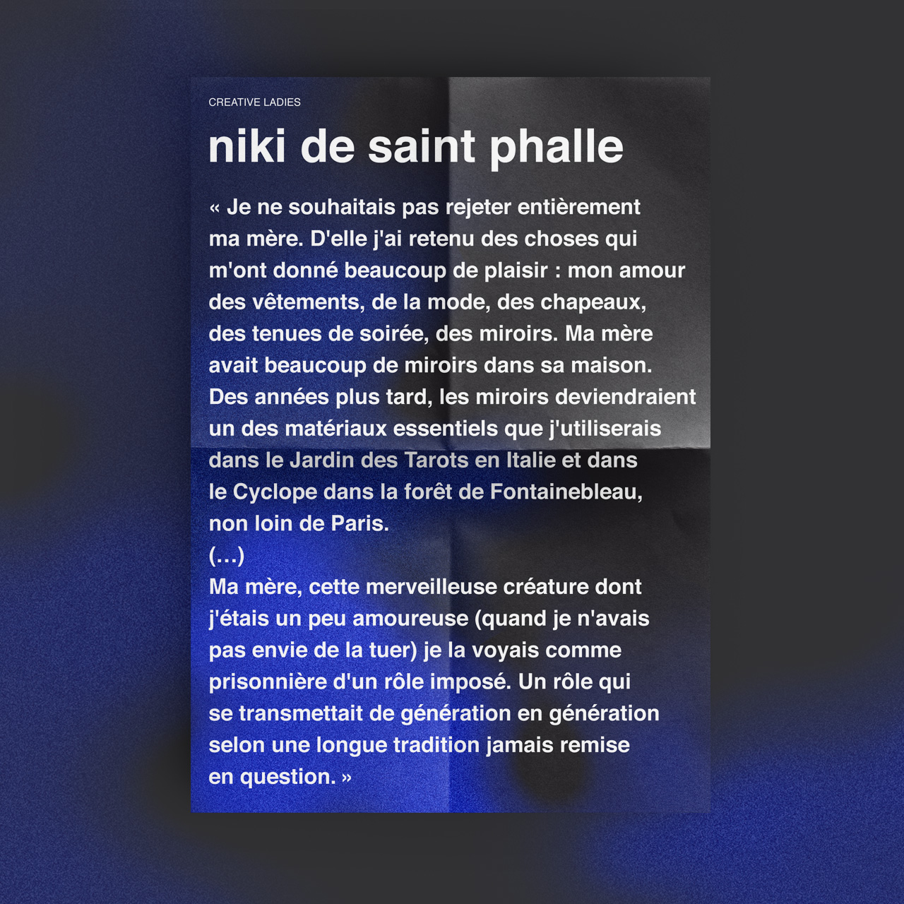 ট ইট র Angelique Brunel Citation De Niki De Saint Phalle P 184 185 Du Livre Monographique De Niki De Saint Phalle Auteur Art Moderne Musee Paris Editeur Hatje Cantz 04 Quotes Quoteoftheday Art Artistsontwitter Graphicdesign