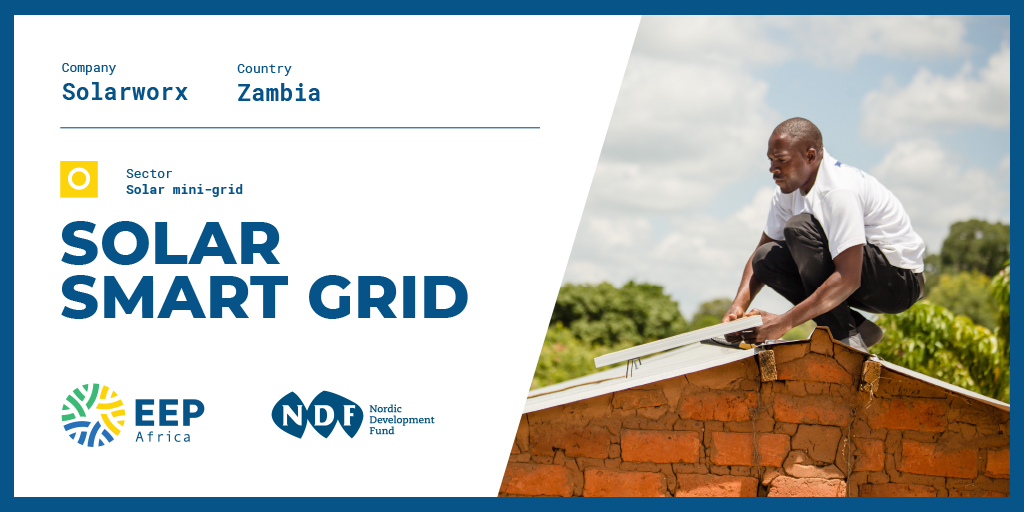 EEP Africa (@eep_africa) on Twitter photo New Project: <a href="/SolarworxEnergy/">Solarworx</a> will pilot a decentralized #solar smart grid based on interconnecting SHS in #Zambia. The system enables power trading and supports productive use appliances. Learn more at eepafrica.org/Portfolio/sola…
#sdg7 <a href="/NDFnews/">Nordic Development Fund</a> <a href="/Ulkoministerio/">MFA Finland 🇫🇮</a> <a href="/AustrianDev/">AustrianDev</a> New Project: <a href="/SolarworxEnergy/">Solarworx</a> will pilot a decentralized #solar smart grid based on interconnecting SHS in #Zambia. The system enables power trading and supports productive use appliances. Learn more at eepafrica.org/Portfolio/sola…
#sdg7 <a href="/NDFnews/">Nordic Development Fund</a> <a href="/Ulkoministerio/">MFA Finland 🇫🇮</a> <a href="/AustrianDev/">AustrianDev</a>
