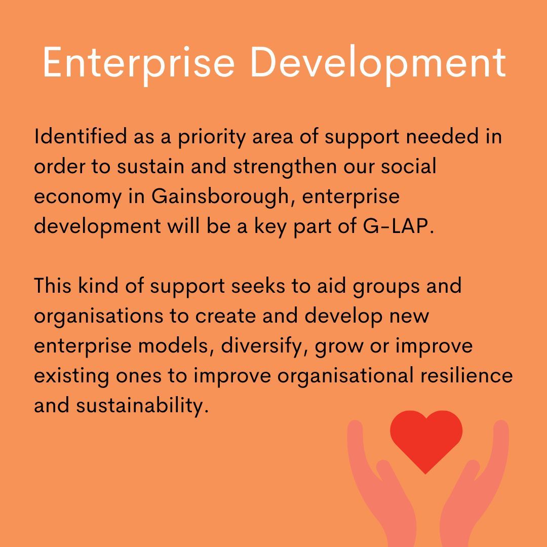 Identified as a priority area of support needed in order to sustain and strengthen our social economy in Gainsborough, enterprise development will be a key part of G-LAP. 👏👏

#GLAPGlossary