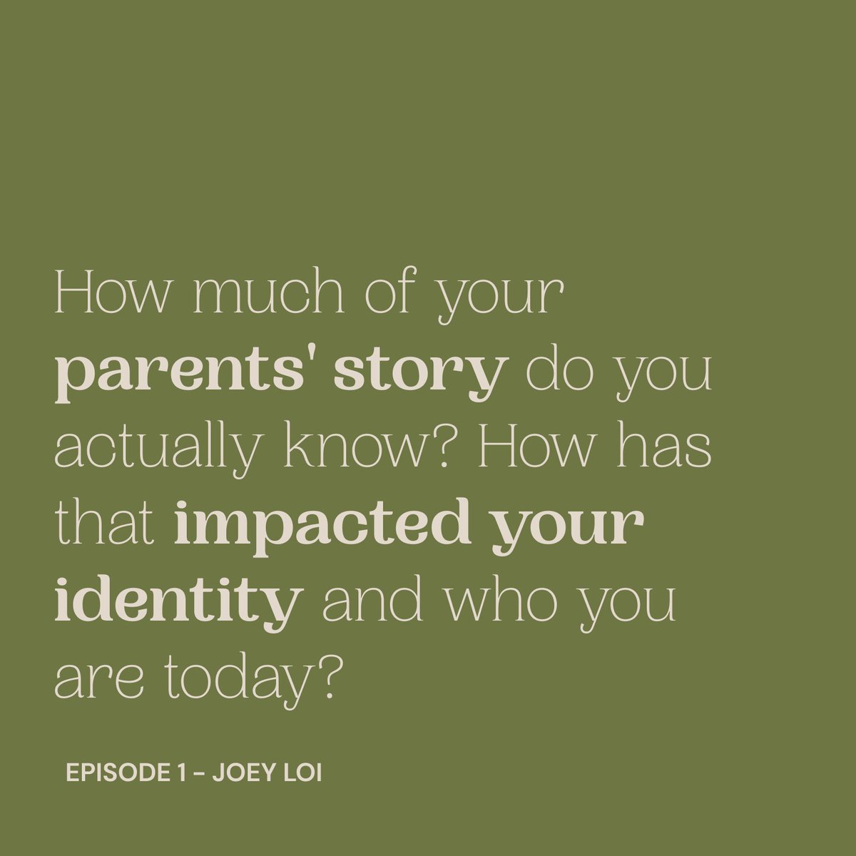 FakeIDpodcast's tweet photo. After listening to @joeyloi’s story, I spent several hours with my dad, asking him about his upbringing and my grandparents (whom I never had the chance to meet). I learnt so much more about my roots, and the origin of some of my core beliefs &amp; values. https://t.co/mU0hsJIGAX