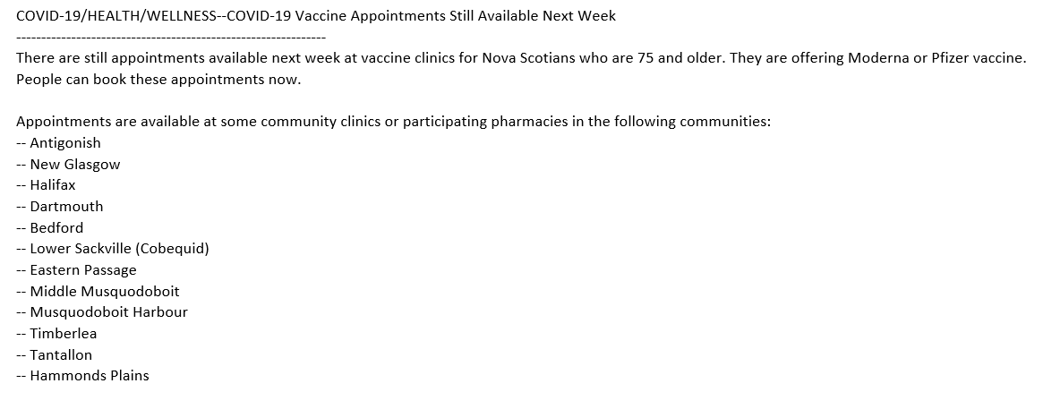 Know any older Nova Scotians still not vaccinated?