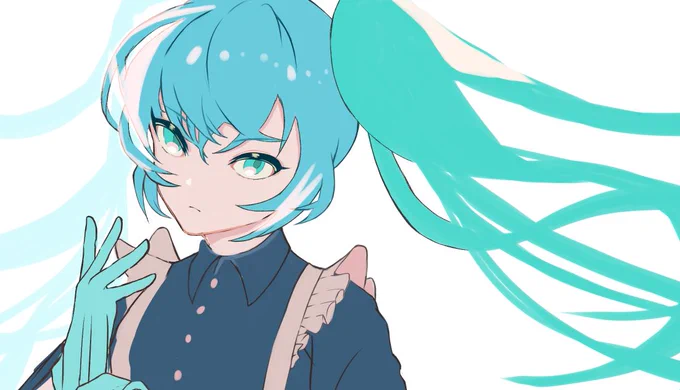 好きな色だけ使って描く練習(あと女の子練習)ミクチャン△ 