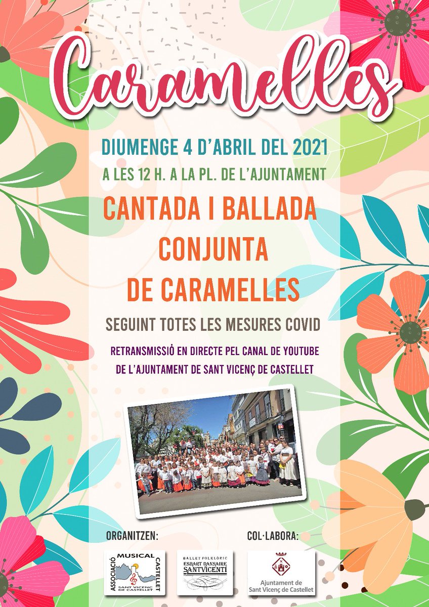 AMCastellet's tweet photo. Caramelles 2021!!!!!
Diumenge ens veiem a la plaça!!!
@svcastellet, #fempoble, #femcultura, #femtradicio, #CaramellesSVC21, #Catalunya https://t.co/3cpsCcrthg