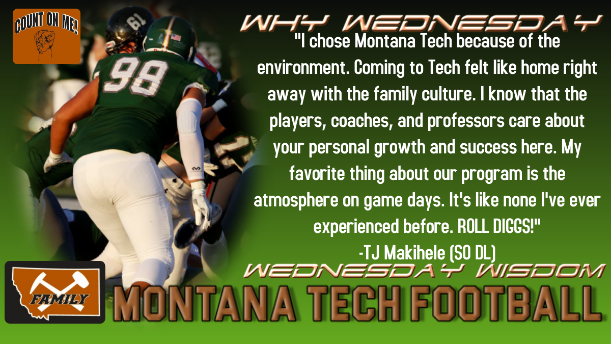 #WhyWednesday 
#WednesdayWisdom 
#RollDiggs 
SO DL TJ Makihele on WHY @MonTechFootball is the place to be!