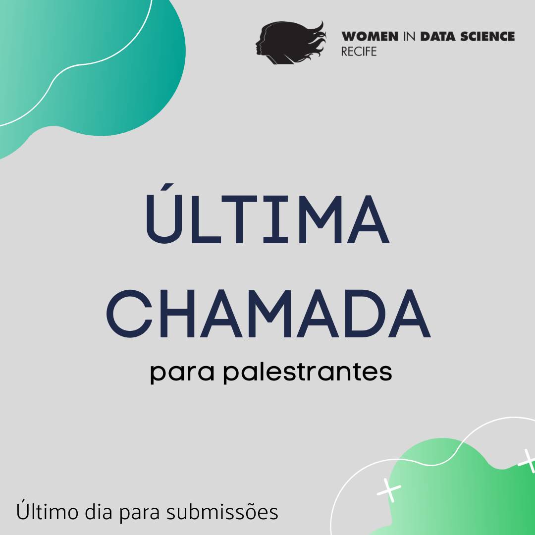 widsrecife's tweet photo. Mulher, tu tem um projeto massa ou quer compartilhar com a gente um pouco de conhecimento?! Corre que hoje é o último dia para submissões de palestras/workshops no WiDS Recife 2021. 

Submissões: https://t.co/1yYwPHZwmC.

#WiDS #WiDSRecife #GirlsInSTEAM https://t.co/GbQCQuAdXA