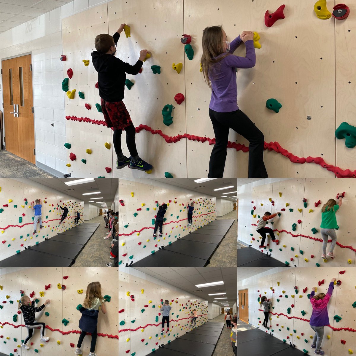 We tackled the traversing wall today! They can’t wait to go back!