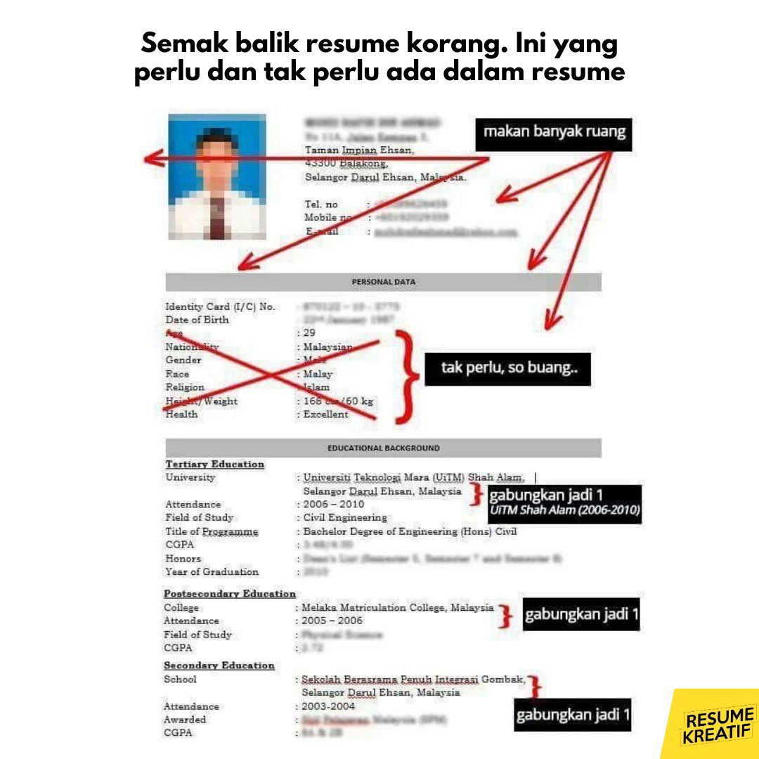 empayarkerjaya's tweet photo. Patutla tak dapat panggilan temuduga. Ini sebabnya. https://t.co/lw0EFs4Jyc