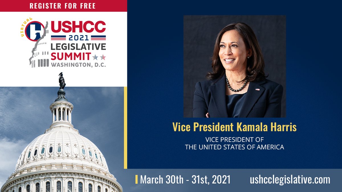 Day 2 of the <a href="/USHCC/">USHCC</a> Legislative Summit starts NOW! We are excited to hear from Vice President <a href="/KamalaHarris/">Kamala Harris</a> shortly! Watch live on Facebook: facebook.com/USHCC or visit ushcclegislative.com to get the full interactive experience! <a href="/VP/">Vice President JD Vance</a> #USHCCLegislative