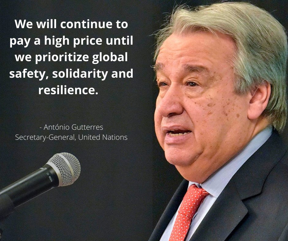 UNGeneva's tweet photo. "Only through bold, ambitious action will we be able to put an end to this era of terrible loss – loss for millions of individuals, for communities, and for economies," -- @antonioguterres 

#OnlyTogether https://t.co/7R5pHLDZmi