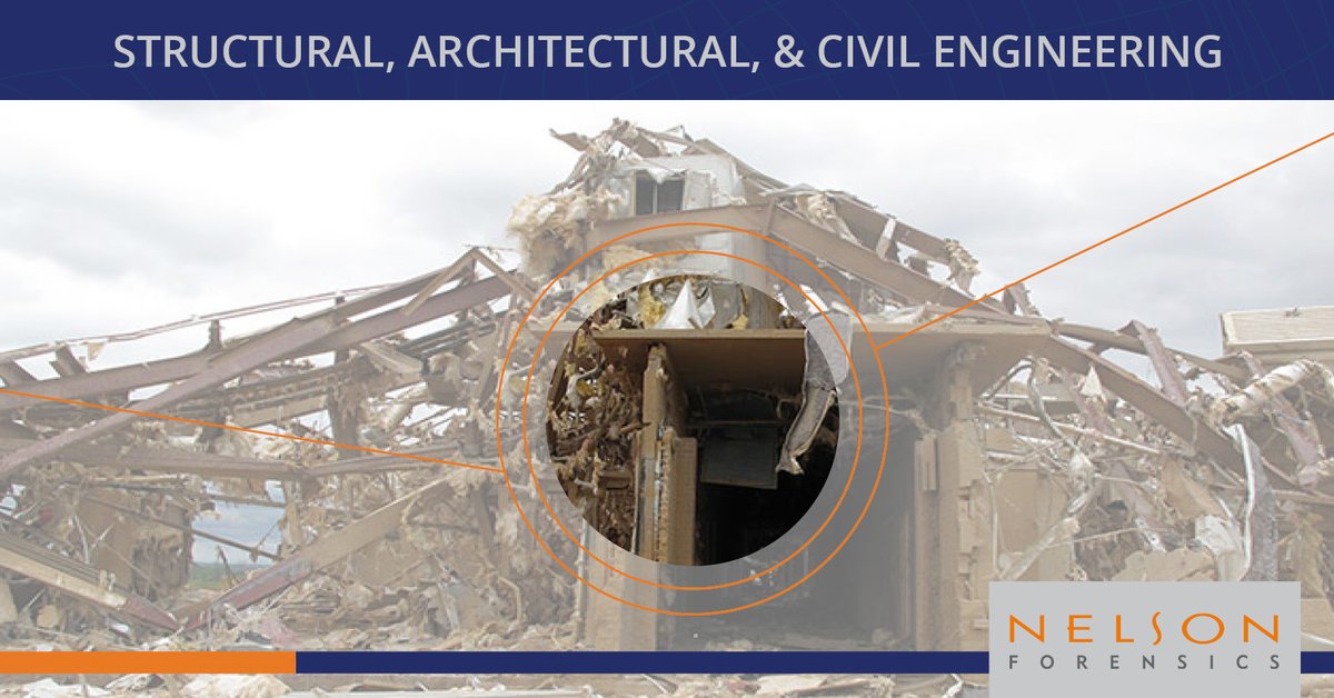 Nelson’s structural, architectural, and civil engineers are experts at investigating failures due to tornadoes, hurricanes, storms, floods, fires, vibrations, impacts, explosions, earthquakes, unstable soils, and material defects.