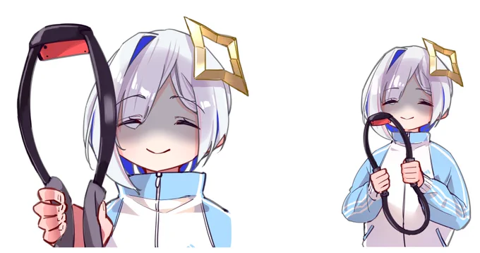 #今月描いた絵を晒そう 
ガチ恋ココ?とゴリ天使? 