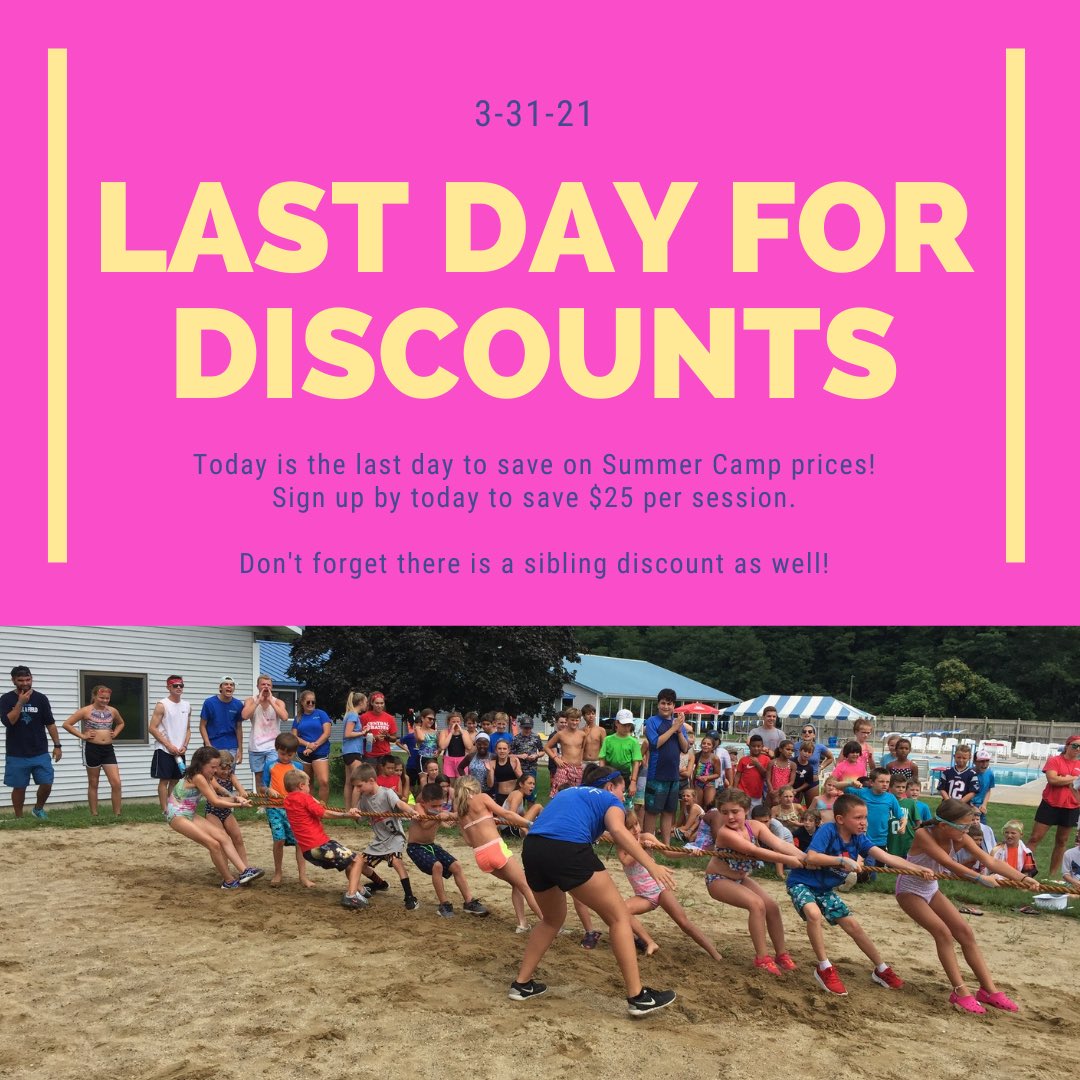 Last day to get the Summer Camp discounts!