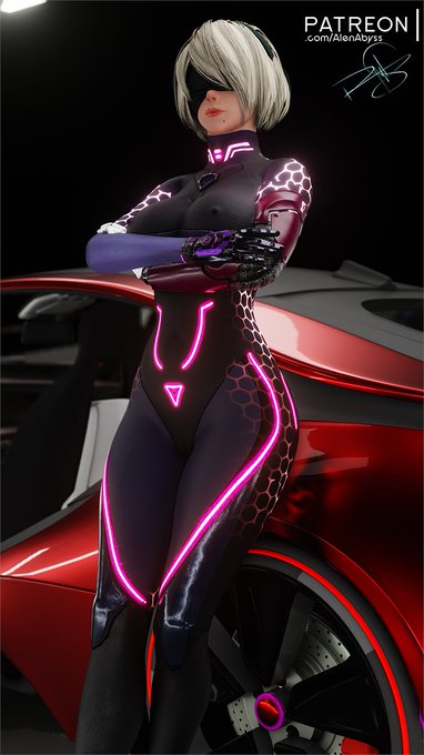 Cyberpunk #2b closeup😋 nuds in my bio :P  #NieRAutomata https://t.co/xtt1lDU6MS<a href="/tag/2b"class="tags">#2b</a><a href="/tag/nierautomata"class="tags">#NieRAutomata</a>