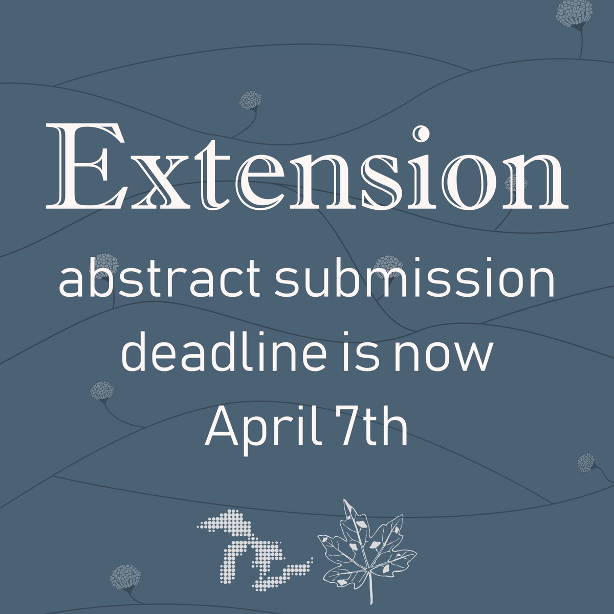 CanFunNet's tweet photo. Surprise! No, this is not an early April Fools prank - we are giving you more time! #CanFunNet21 #GLM21 has extended the abstract deadline by a week. Submit your abstracts by Wednesday, April 7th - 11:30pm here https://t.co/UIo3DtzyAM https://t.co/9bRU5LPI5e