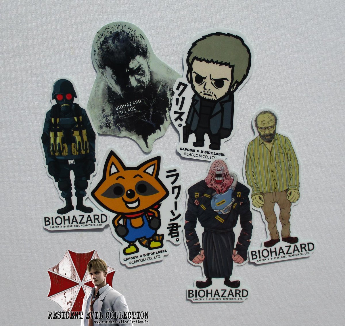 REcollectionFR's tweet photo. Les stickers de chez B-Side Label déballés, du très bon !

#biohazard #capcom #residentevil #residentevilcollection #バイオハザード #collection #bsidelabel #sticker #hunk #mrraccoon #jakebaker #nemesis #chrisredfield  #REBHFun #REBH25th https://t.co/gN7FtZBZtv