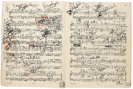 holdengraber's tweet photo. Glenn Gould's annotated scores of Jean-Sébastien Bach [born on this day, in 1685]

thanks to @dheissler https://t.co/FiU8nq5bh4
