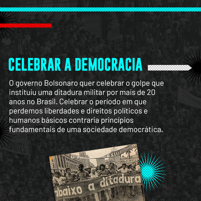 PactoDemocracia's tweet photo. Posicionamento conjunto assinado por dezenas de organizações reafirma o repúdio a qualquer tentativa de celebração da ditadura e da morte. É hora de proteger e valorizar a vida dos brasileiros. #DitaduraNuncaMais #DemocraciaSim https://t.co/bJQLh4HUiy https://t.co/h6p2A3A1Y7