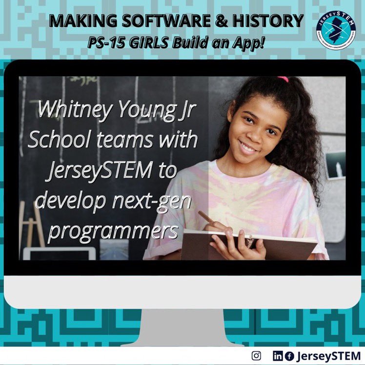 GIRLS at <a href="/WhitneyMYoungJ2/">Whitney M Young, Jr. Community School</a> are building a smartphone app! Whitney Young Jr PS-15 is working with <a href="/JerseySTEM/">JerseySTEM</a> as students design, develop &amp; market their apps. See how Jersey City is developing  tomorrow’s software engineers: bit.ly/3iq1EsF
#JerseySTEM #girlsinstem #stemed