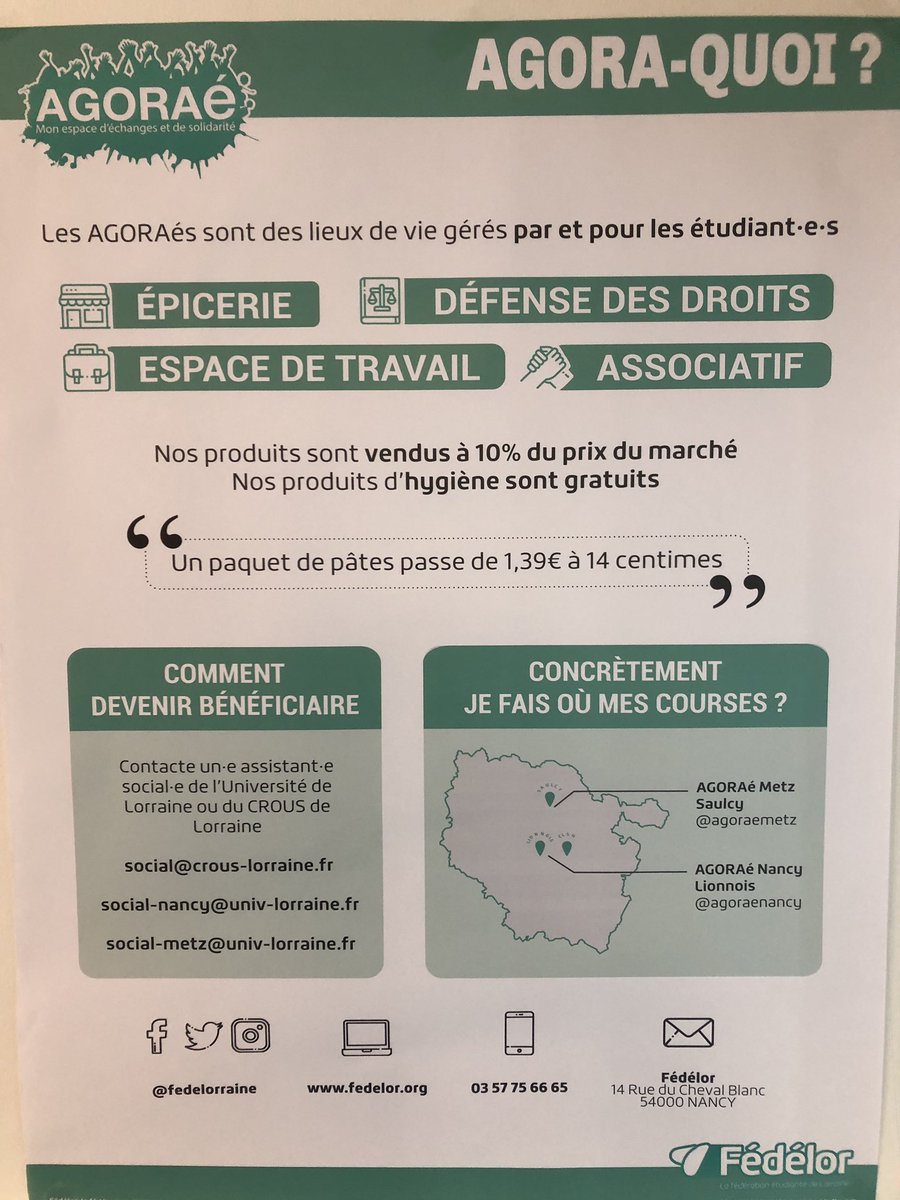 La fondation s’est rendue cet après-midi à l’épicerie solidaire AGORAé de <a href="/fedelorraine/">Fédélor</a> de #Metz que nous continuons de soutenir durant cette crise sanitaire 🤝 #soutien