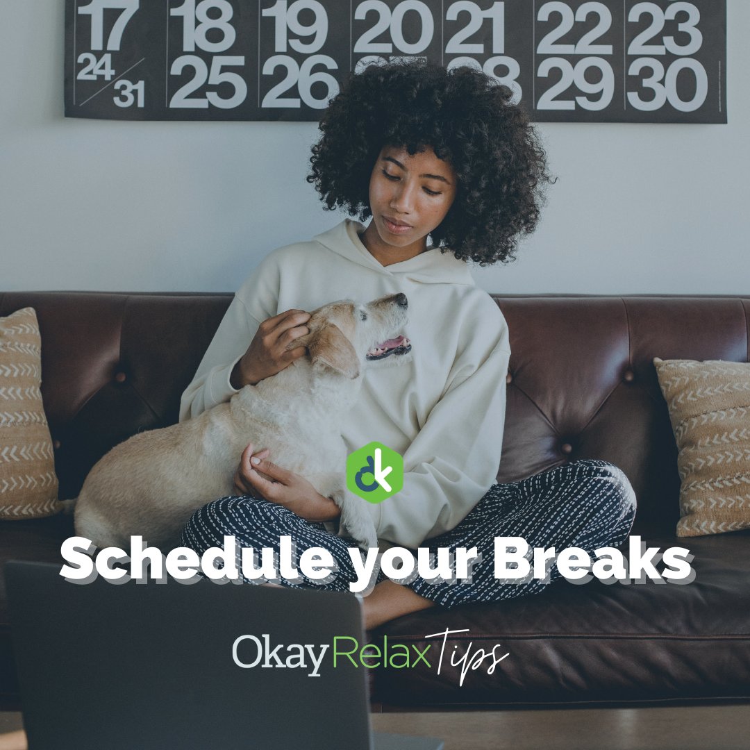 OkayRelaxHQ's tweet photo. Online fatigue & #WFH burnout is real, & to prevent this kind of stress, make sure to schedule breaks: take your meals regularly, & pause if you're overworked. Better yet, hire a #VA & delegate your tasks. Then say hello to longer breaks--or extra rest days! #OkayRelaxTips https://t.co/LymFcesdlv