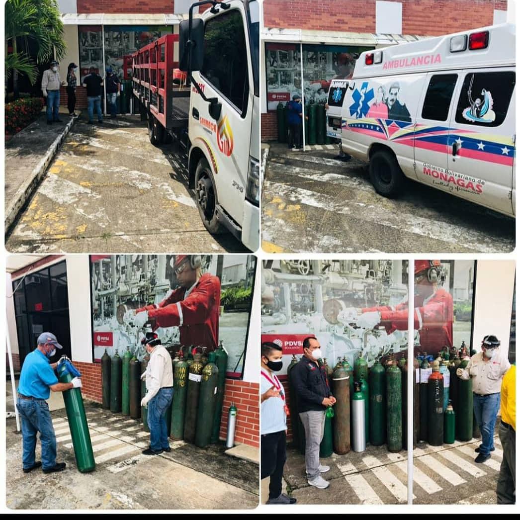 SecretariaInfrM's tweet photo. #HOY31🚩 Continuamos el día de hoy, con la jornada de recarga de cilindros de oxígeno en las instalaciones de Bosmoca, cumpliendo con todas las medidas de bioseguridad😷
Gracias a la gestión de @NicolasMaduro @yelitzePSUV_ @Gasmaca_ca @GobMonagas_ https://t.co/iqaZg0otqR