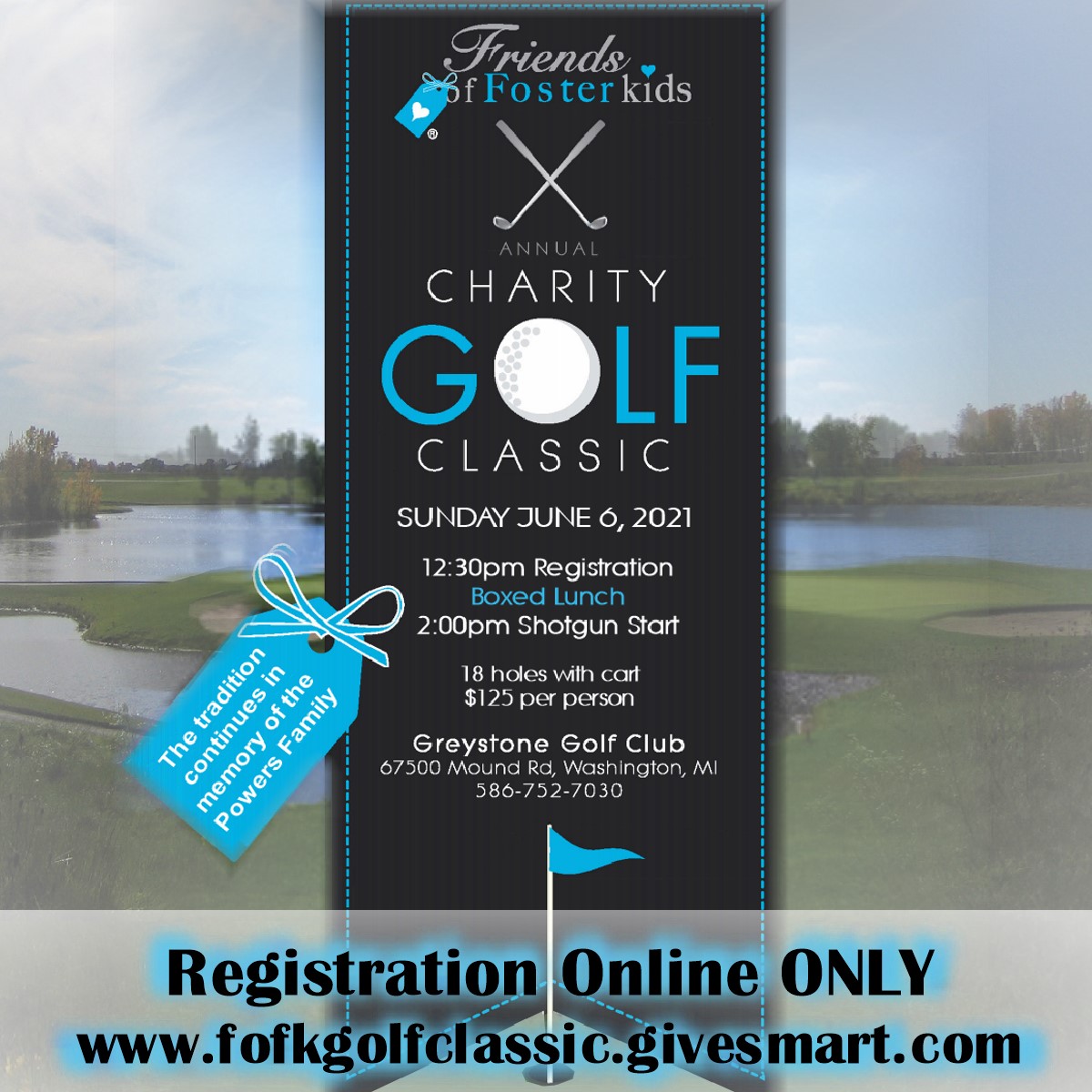 Join Us for a day of Golf, Contests and Raffles!!  
Sunday, June 6, 2021 at Greystone Golf Club  12:30pm