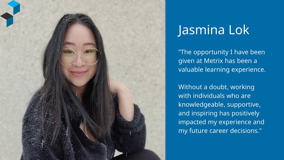 metrixgroupllp's tweet photo. We are very excited to #welcome two more #students to #Metrix! Please help us give Jason and Jasmina a warm #welcome to the Metrix Group #team! https://t.co/LLXg8eEJ4H