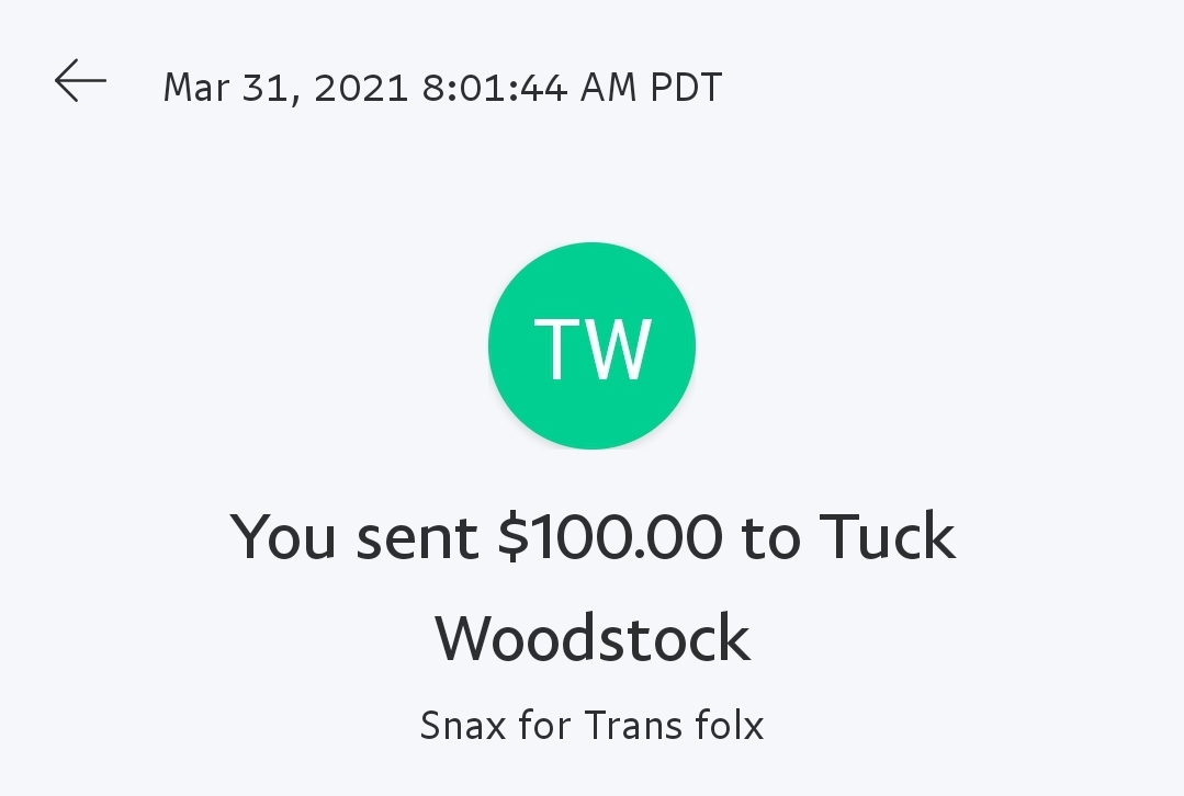 mismorokn's tweet photo. I donated to #TransDayOfSnack

You can, too! https://t.co/KawpERGjgZ