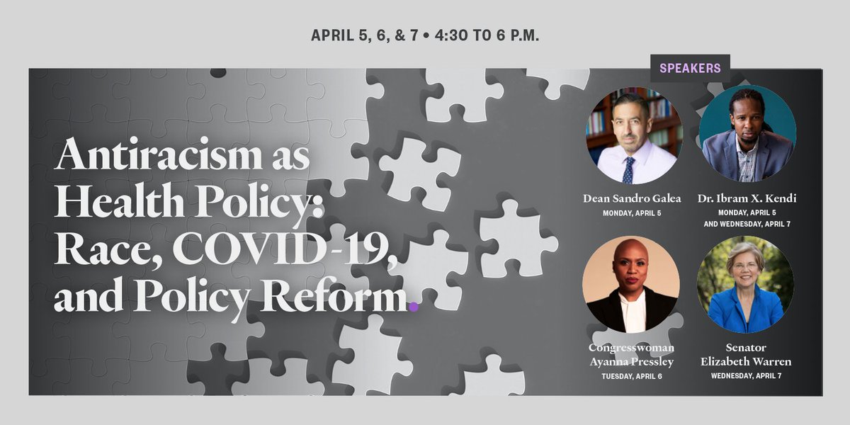 idea hub (@buideahub) on Twitter photo Join <a href="/BUSPH/">Boston University School of Public Health</a> April 5,6 &7 for a three part series on Antiracism as Health Policy speakers include: <a href="/sandrogalea/">Sandro Galea</a> <a href="/DrIbram/">Dr İbrahim Fatih DOĞAN</a> <a href="/AyannaPressley/">Ayanna Pressley</a> <a href="/SenWarren/">Elizabeth Warren</a> <a href="/KimberlyEAtkins/">Kimberly Atkins Stohr</a> <a href="/LauraMagVall/">Laura Magaña V.</a> <a href="/Dr4equity/">Regina Davis Moss</a> hubs.la/H0K4dWw0
#antiracism #healthpolicy #politics #healthreform #makechange Join <a href="/BUSPH/">Boston University School of Public Health</a> April 5,6 &7 for a three part series on Antiracism as Health Policy speakers include: <a href="/sandrogalea/">Sandro Galea</a> <a href="/DrIbram/">Dr İbrahim Fatih DOĞAN</a> <a href="/AyannaPressley/">Ayanna Pressley</a> <a href="/SenWarren/">Elizabeth Warren</a> <a href="/KimberlyEAtkins/">Kimberly Atkins Stohr</a> <a href="/LauraMagVall/">Laura Magaña V.</a> <a href="/Dr4equity/">Regina Davis Moss</a> hubs.la/H0K4dWw0
#antiracism #healthpolicy #politics #healthreform #makechange