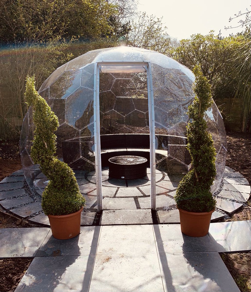 This geodesic dome from <a href="/cuckoolandcom/">Cuckooland.com</a> forms the centrepiece of our customer’s landscaping project in Cheshire. A stunning design. #Landscaping #Happy #Customer #Sunny #Cheshire