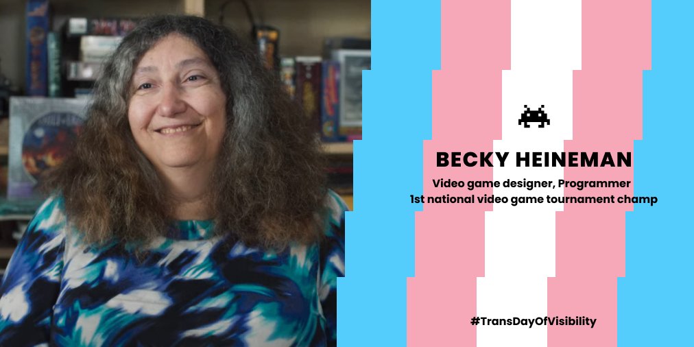 Trans folk are a huge part of the gaming community and its history, and the fact is: they always have been. Learn about Rebecca Heineman (<a href="/burgerbecky/">Rebecca Heineman</a>) the 1st National Video Game Tournament champ in Netflix’s “High Score”: decider.com/2020/08/19/hig… 

#TransDayOfVisbility