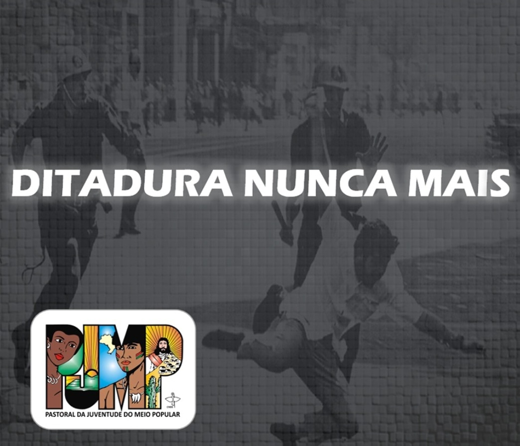 pjmpnacional's tweet photo. DITADURA NUNCA MAIS

A Pastoral da Juventude do Meio Popular repudia toda e qualquer ato em favor deste período nefasto que houve na História do Brasil.

#PJMP #PJMPNacional #PJMPBrasil #VivaDemocracia #DitaduraNuncaMais https://t.co/YZY5CPTIpc