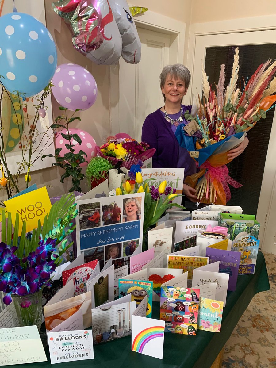 Karen Anderson, Director of Allied Health Professions, retired today from NHS Tayside after over 30 yrs service. Karen will be a huge loss to the AHP Directorate and to NHS Tayside. We wish you a happy and healthy retirement Karen. Miss you already x <a href="/KarenAn65889216/">Karen Anderson</a> <a href="/NHSTayside/">NHS Tayside</a>