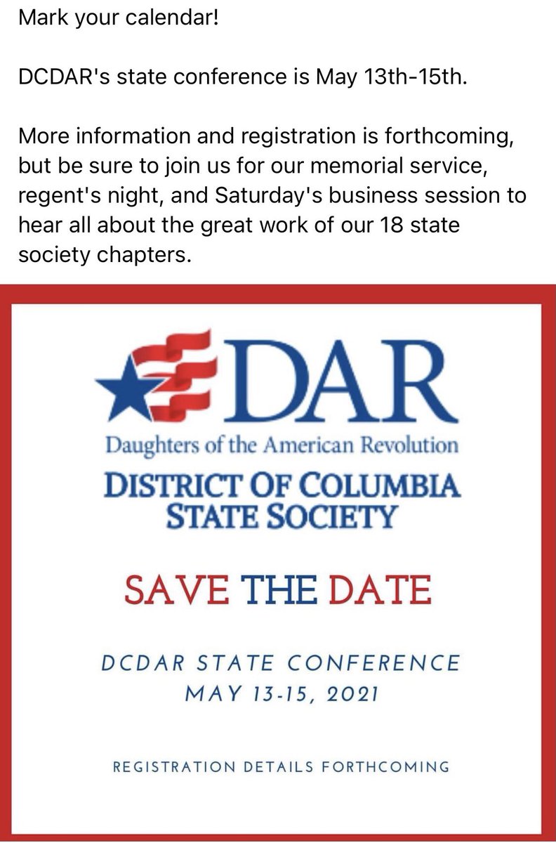 ManorHouseDAR's tweet photo. Announcement from @DCDAR1776: https://t.co/1s9KDIJzIp