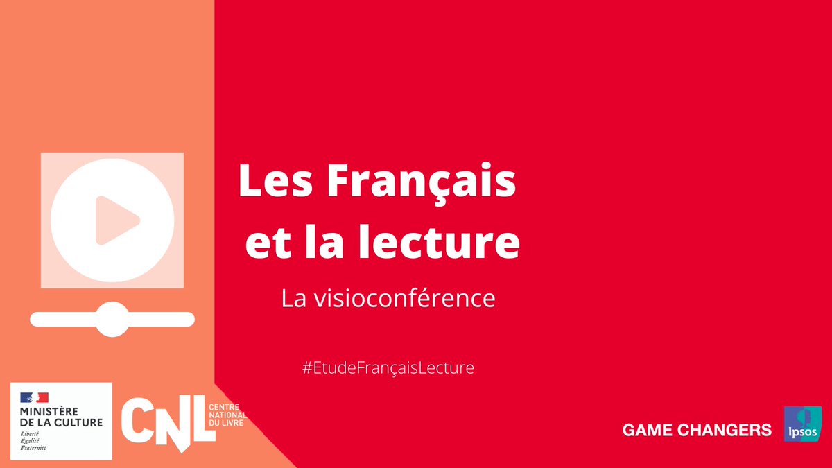 LeCNL's tweet photo. #EtudeFrançaisLecture 📚
Vous avez découvert notre étude "Les Français et la lecture", conduite par @IpsosFrance et vous souhaitez visionner la présentation ? 
💻Rendez-vous en ligne, sur le site internet du CNL
➡️ https://t.co/eCyavo9ecs https://t.co/n6OA8LVSsm