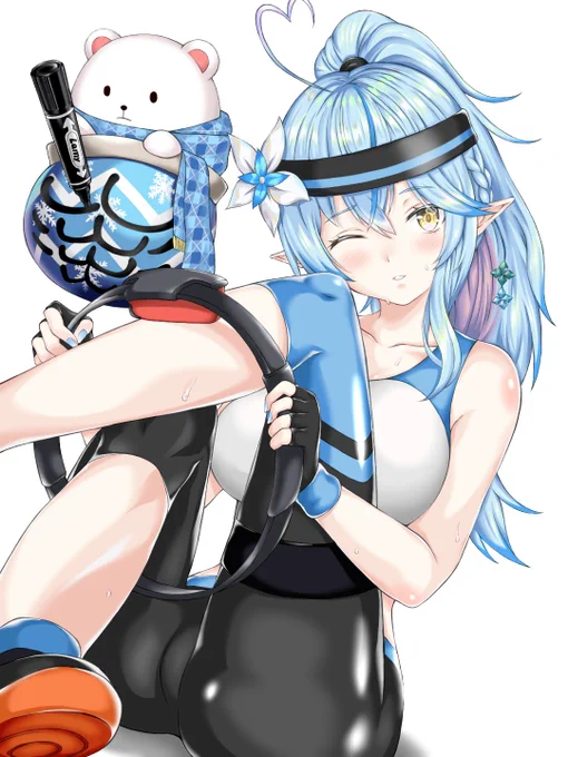 『60万人耐久リングフィット』…、過酷な試練だけど頑張れラミィさん!
#LamyArt
#雪花ラミィ 