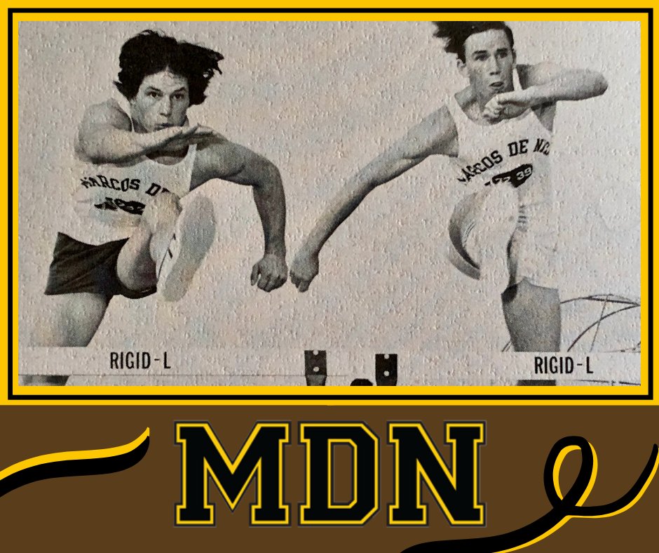 mdnpadres's tweet photo. The track &amp; field team is off to a running start. Padres like Rick Walker &amp; Dave Rhodes took to the hurdles in 1973, while Baegan Oliver hit her marks in 1998. This season, Brody Bybee &amp; J.J. Allen ran hard at the first meet. Here's to a great season Padres💛  #Flashback50Friday https://t.co/BVRtuQKZ9a