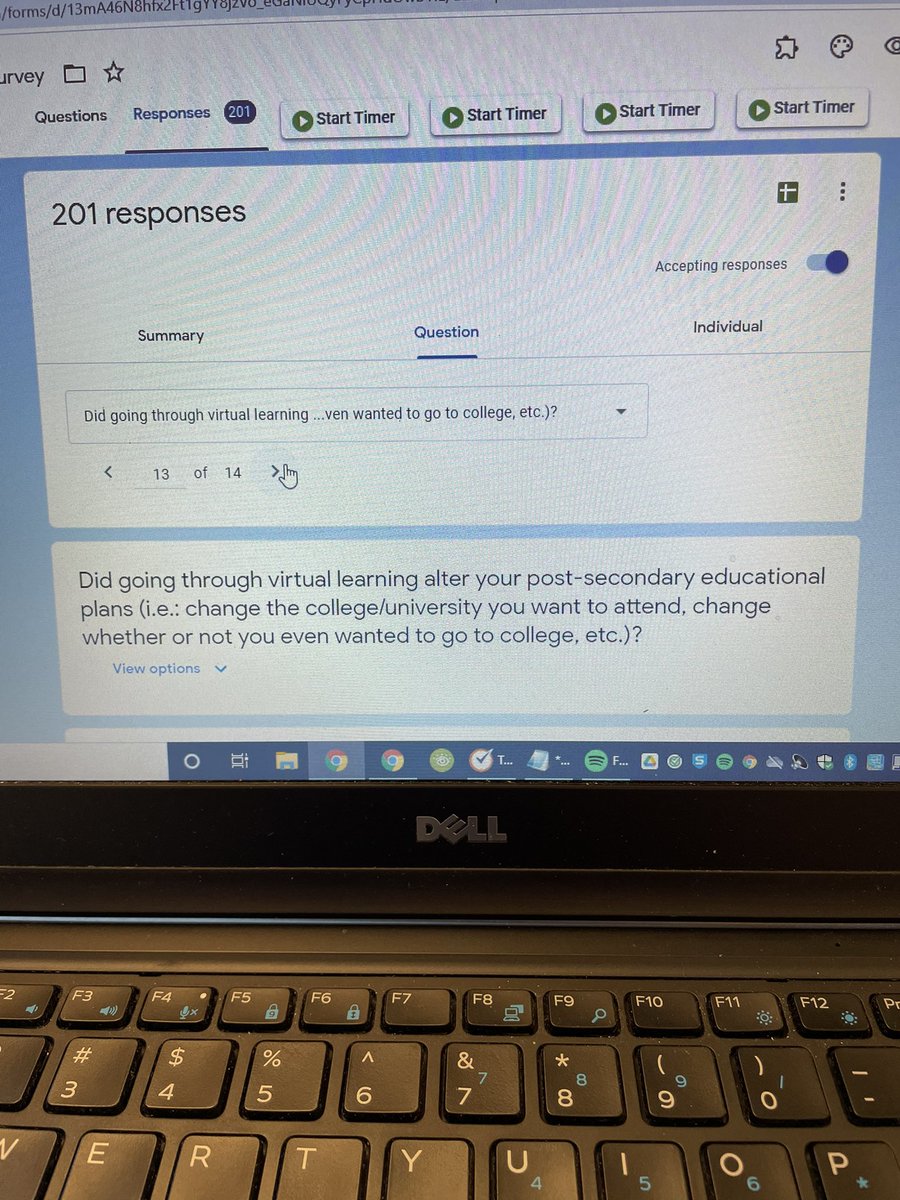 MrSabiaHHS's tweet photo. Our #APstat students developed this survey which has been given at 6 different high schools across NJ to measure some of the effects of the COVID-19 pandemic on education. They will use confidence intervals and hypothesis tests to report out their findings soon! #btfutureready https://t.co/MXgg5ktobu