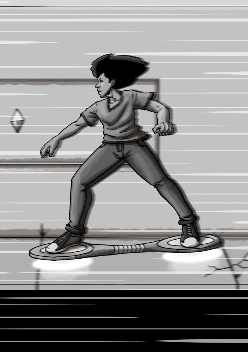 satrduni's tweet photo. Retro hoverboarding outside his house!

#ShatteredUniverse #TheTraveller #SATRDuni #webcomic #webtoons https://t.co/FEcfqqHJc3