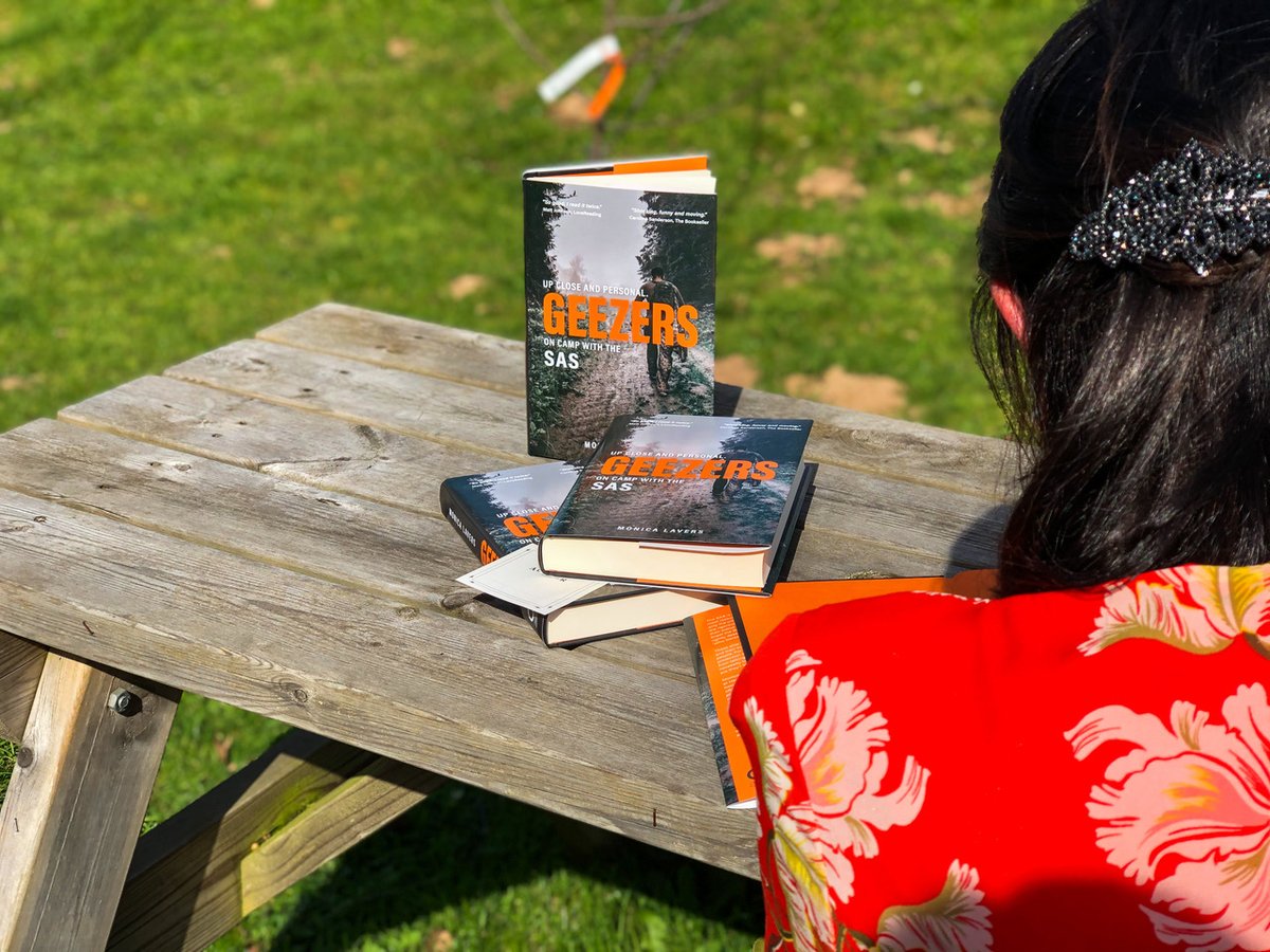 OrphansPublish's tweet photo. Busy day at OPHQ -🌞shining so the publishing picnic bench has been host to @LindaHurcombe talking dogmorphic tales over lunch, a publication day signing by Monica Lavers (author incognito of #Geezers) and in my inbox @AndyGriffee Johnson&amp;Wilde no.3 #OxfordBlues - it's a cracker! https://t.co/jrFyWIHovo
