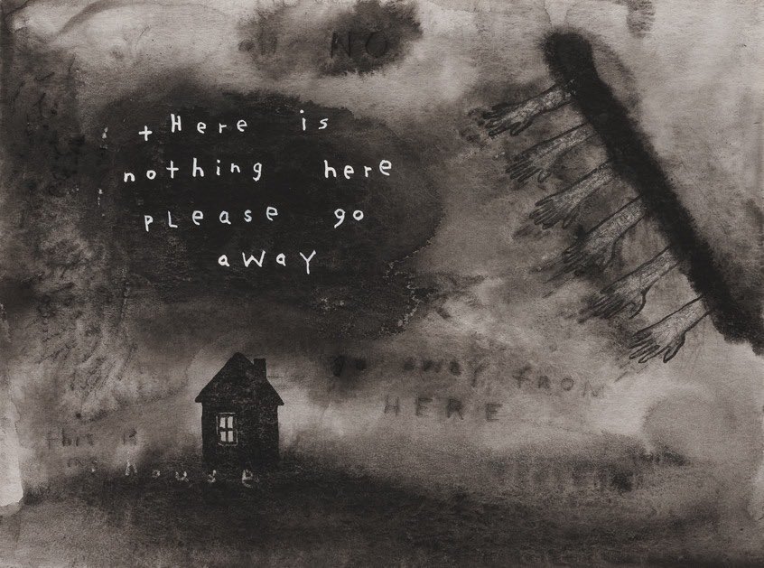 ddoniolvalcroze's tweet photo. “There Is Nothing Here, Please Go Away” by David Lynch, 2012. https://t.co/AhrKISaxvP