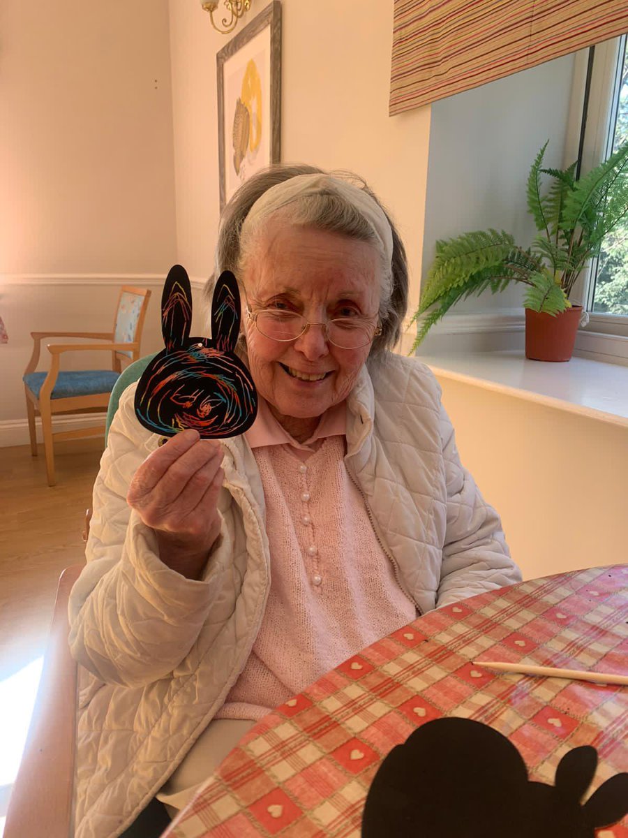 GreenacresAH's tweet photo. More Easter character decorating today on snowdrop! Bunnies as far as the eye can see! ๐ฃ๐ฐ๐ฅ#Easter2021 #easterantics #decoracion @GreenacresAH @AnchorHanover @alzheimerssoc https://t.co/DxB1rqYhDN
