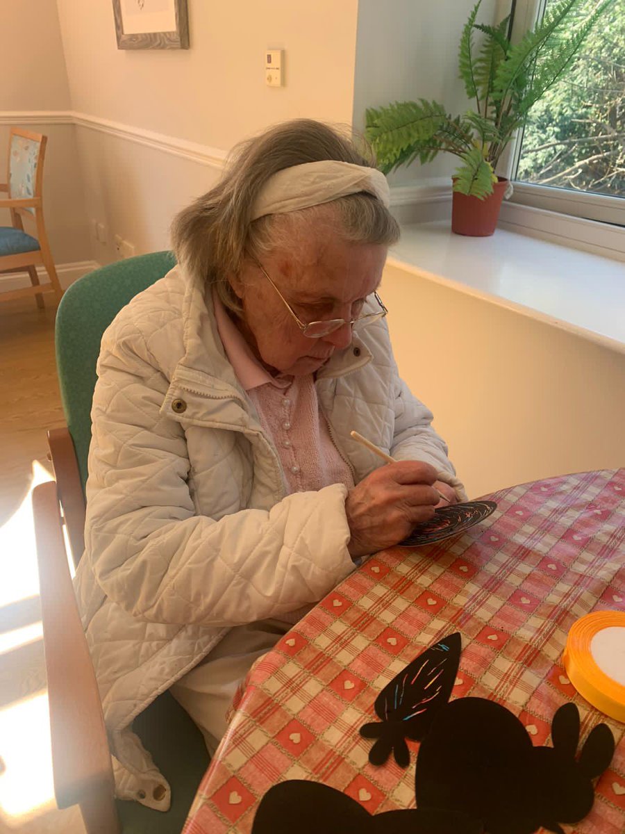 GreenacresAH's tweet photo. More Easter character decorating today on snowdrop! Bunnies as far as the eye can see! ๐ฃ๐ฐ๐ฅ#Easter2021 #easterantics #decoracion @GreenacresAH @AnchorHanover @alzheimerssoc https://t.co/DxB1rqYhDN