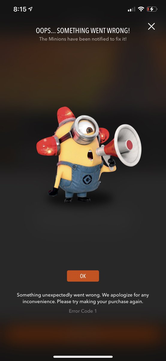 CastilloMKTG's tweet photo. @RegalMovies Excited to get back to theaters but I keep getting errors when trying to purchase tickets. Also, I was an “Unlimited” member. Is that still a thing? https://t.co/blz3hlvY1x