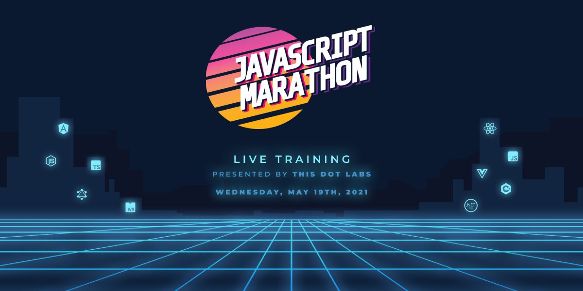 ThisDotLabs's tweet image. Thank you to all who came to last week's #JavaScriptMarathon!
Our next all-day event, featuring talks on leading #JavaScript topics, will be on May 13th! ๐ Learn more: buff.ly/2P8CjsP
Have a topic that you'd like to present? Apply here: buff.ly/31jbtRj