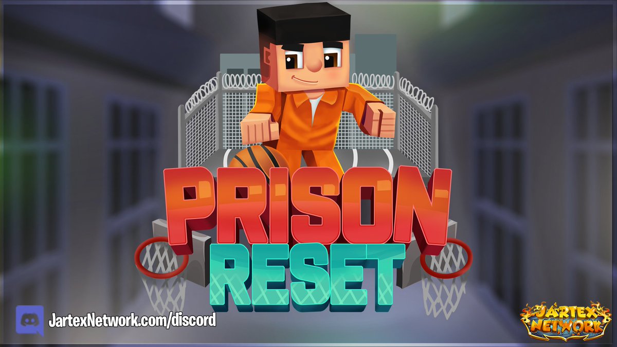 JartexNetwork's tweet photo. JartexNetwork -  Prison Reset🏀

Prison will reset 𝗔𝗽𝗿𝗶𝗹 𝟯𝗿𝗱, 𝟮𝟬𝟮𝟭, 𝟴 𝗣𝗠 𝗖𝗘𝗧!

📚Find out more: https://t.co/JyFPYy7x0z

We are giving away the following:
 ▪️ 2x Godfather Ranks
 ▪️ 2x €50 gift cards

▶️Like, Follow Retweet to win! https://t.co/7UuvQyxETD