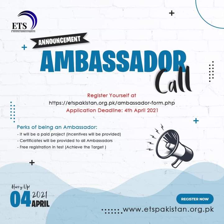 ETestingServic1's tweet photo. Attention
Ladies and Gentlemen..!!

Team E- Testing  Service Pakistan feel imense pleasure to enlight the importance of Ambassadors. 
    
Those who are interested to get participation are requested to register their self to below link.

https://t.co/sR3KDonLZE https://t.co/3nOURTJtr6
