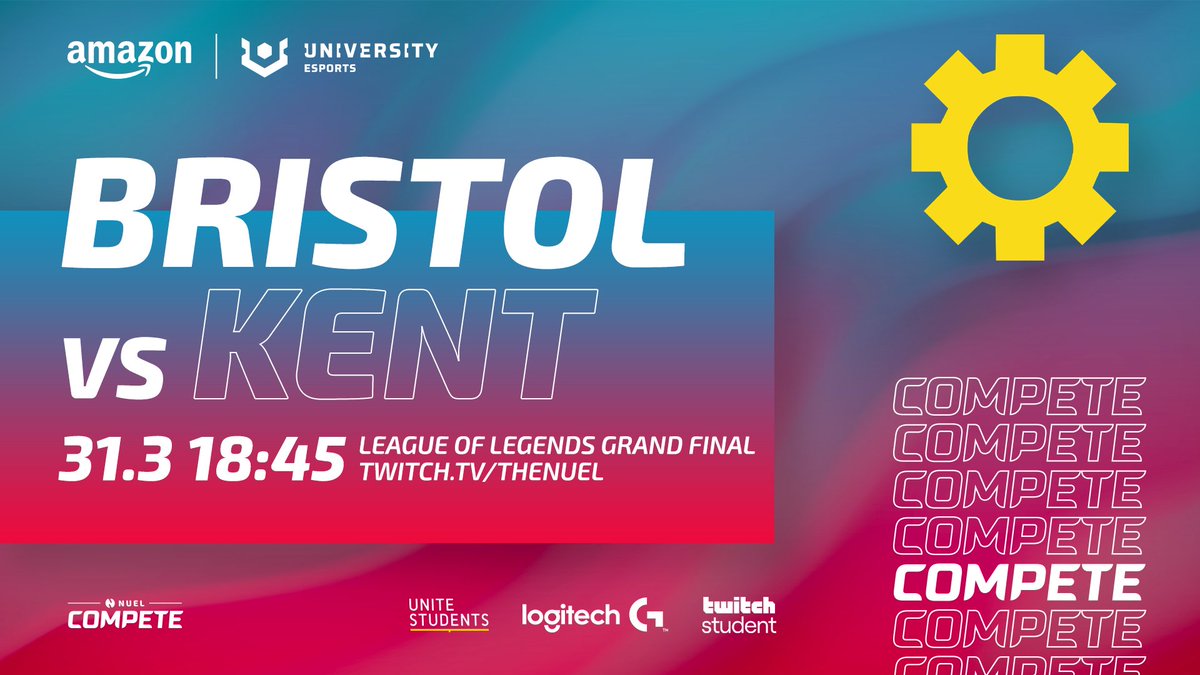 Bristol Uni Computer Gaming Society (@uobcogs) on Twitter photo The finale of @theNUEL League of Legends Varsity is tonight!
Bristol Whipped will take on <a href="/cabbagefamilygg/">Cabbage Family</a> to decide who will become Spring 2021 Varsity Champions!
Tune in from 18:45 BST at twitch.tv/thenuel, and give Bristol all your support in the chat! #NUELFinals The finale of @theNUEL League of Legends Varsity is tonight!
Bristol Whipped will take on <a href="/cabbagefamilygg/">Cabbage Family</a> to decide who will become Spring 2021 Varsity Champions!
Tune in from 18:45 BST at twitch.tv/thenuel, and give Bristol all your support in the chat! #NUELFinals